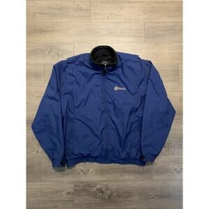 Vintage Buick Invitational Golf Nylon Jacket Size XL Blue Fleece Lined 2000s Y2K